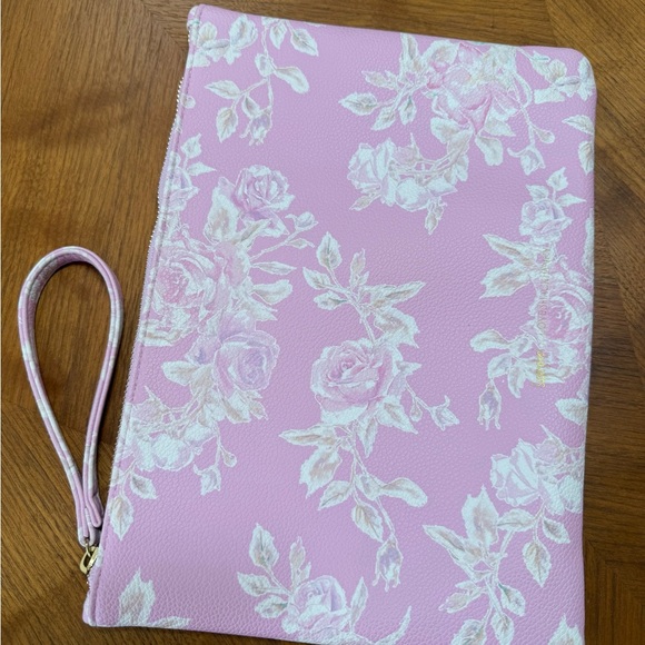 LoveShackFancy x supergoop Pink Floral Wristlet - Picture 2 of 3
